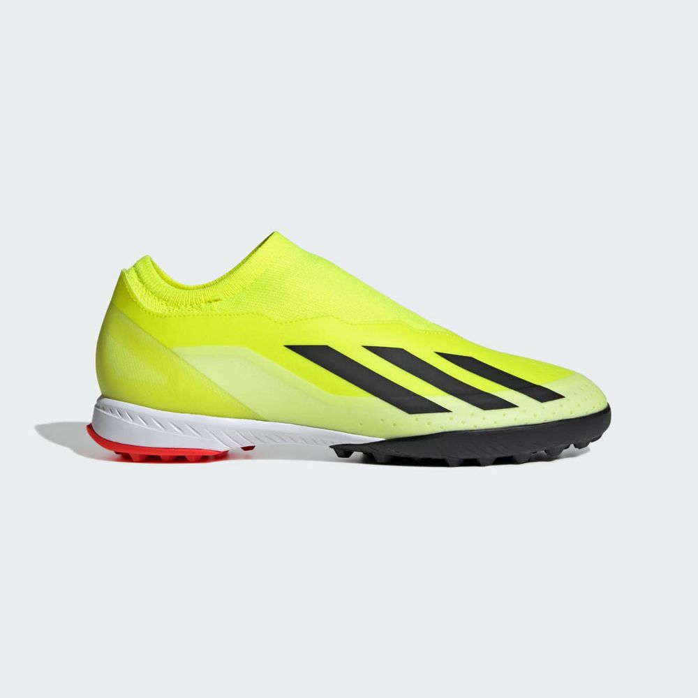 Chaussure de Foot Adidas X Crazyfast League Laceless Turf Jaune Noir Blanche Femme | PWC-49529238