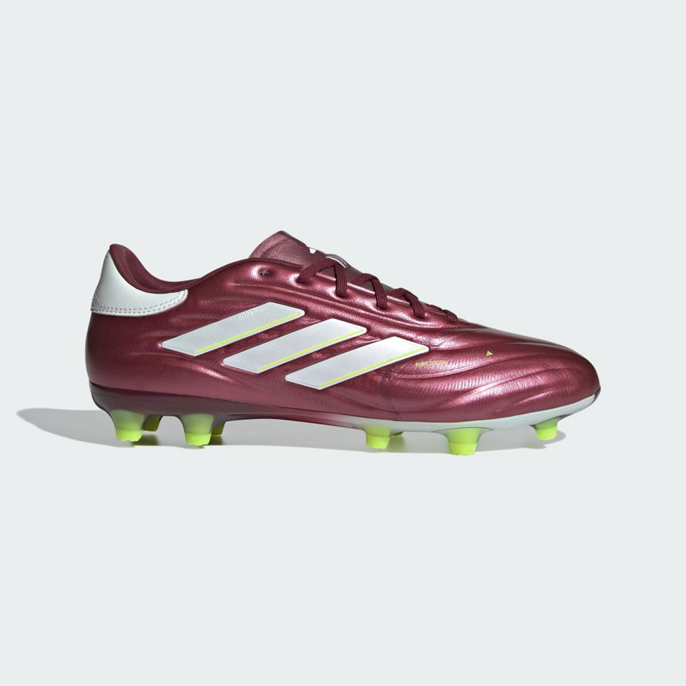 Chaussure de Foot Adidas Copa Pure II Pro Firm Ground Bordeaux Blanche Femme | DAB-85232428