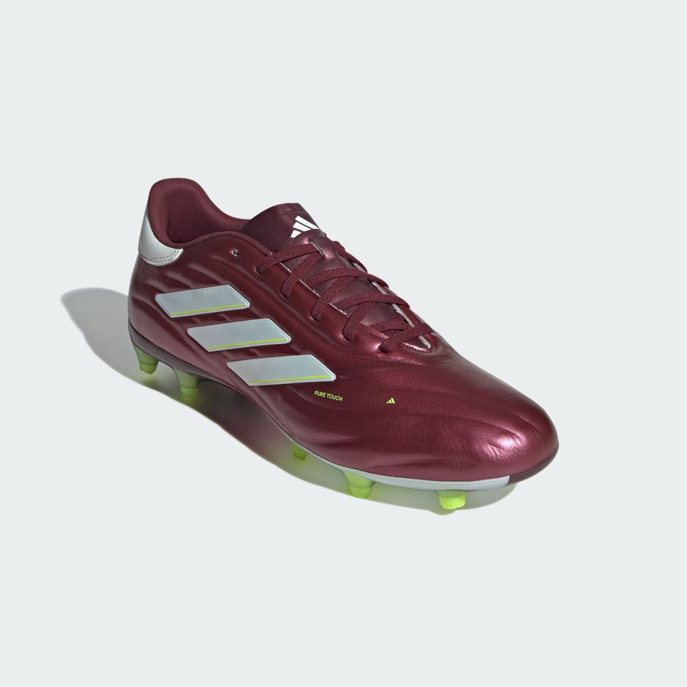 Chaussure de Foot Adidas Copa Pure II Pro Firm Ground Bordeaux Blanche Femme | DAB-85232428