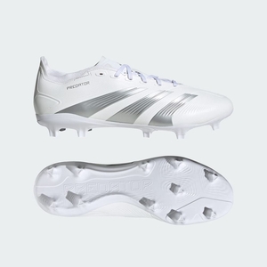 Chaussure de Foot Adidas Predator 24 League Low Firm Ground Blanche Argent Grise Femme | JYP-59807096