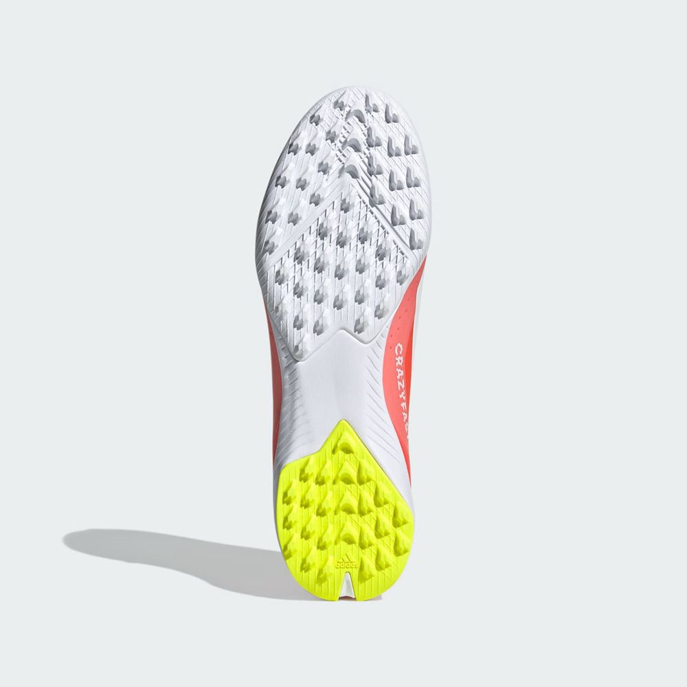 Chaussure de Foot Adidas X Crazyfast League Laceless Turf Rouge Blanche Jaune Femme | JVF-15109899