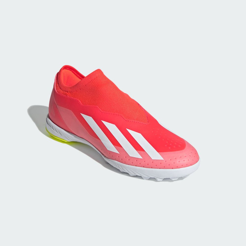 Chaussure de Foot Adidas X Crazyfast League Laceless Turf Rouge Blanche Jaune Femme | JVF-15109899