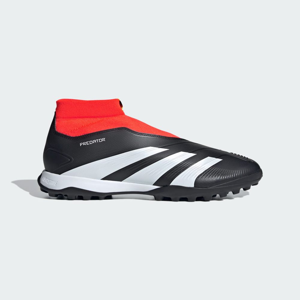 Chaussure de Foot Adidas Predator 24 League Laceless Turf Noir Blanche Rouge Femme | WDW-57283422