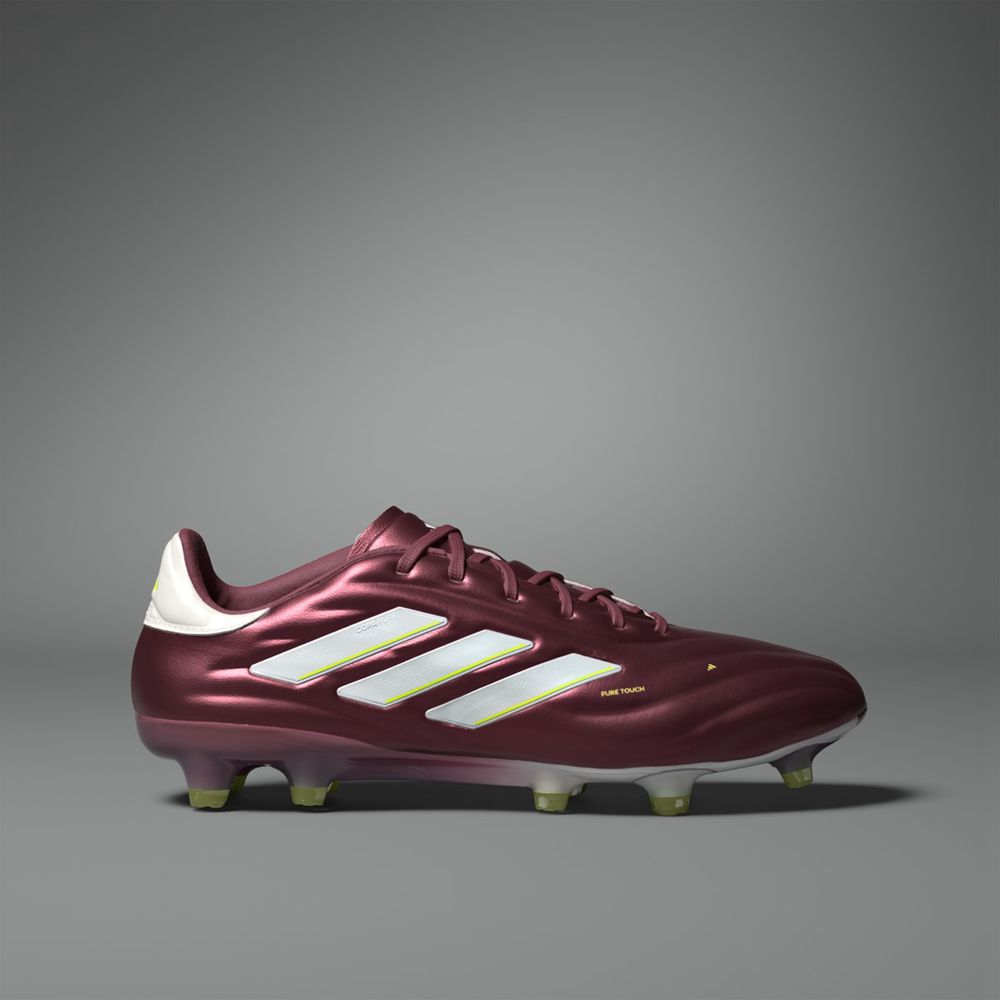 Chaussure de Foot Adidas Copa Pure II Elite Firm Ground Bordeaux Blanche Jaune Femme | MKC-46703429