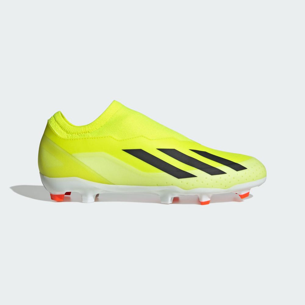 Chaussure de Foot Adidas X Crazyfast League Laceless Firm Ground Jaune Noir Blanche Femme | XWI-48368265