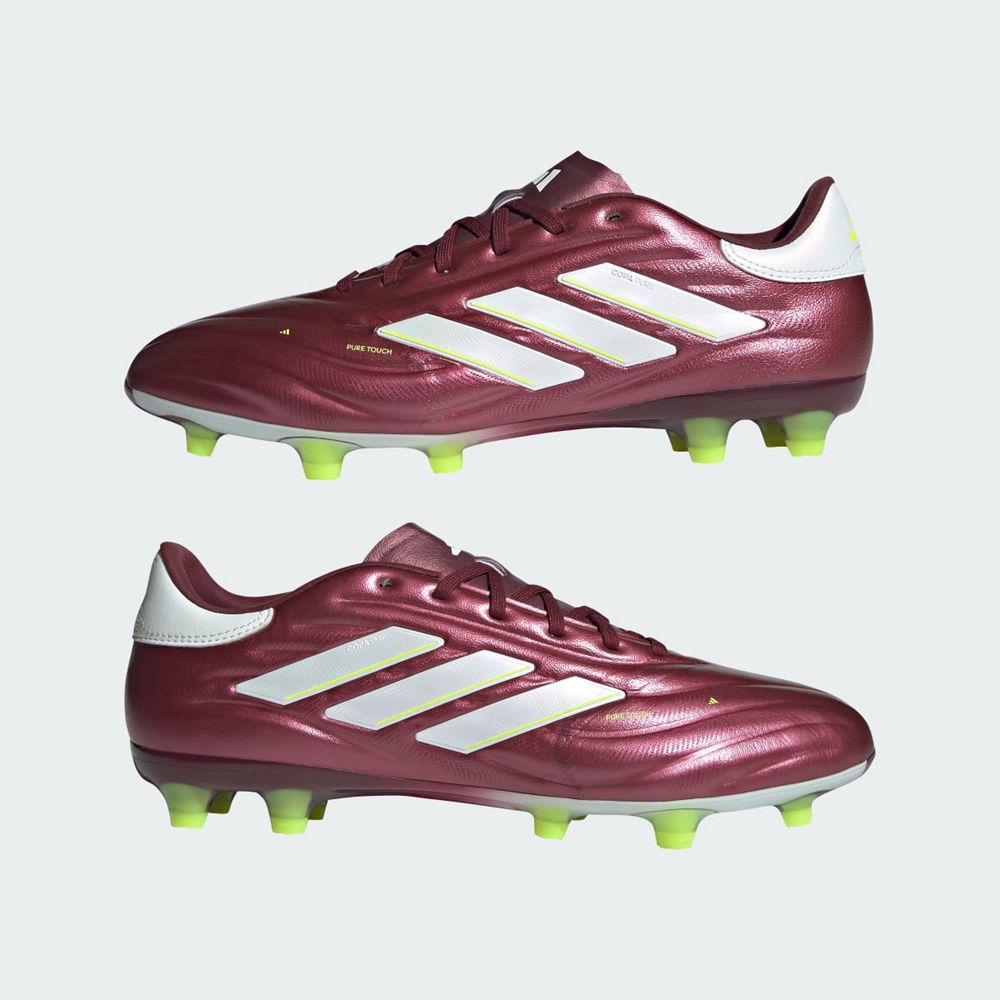 Chaussure de Foot Adidas Copa Pure II Pro Firm Ground Bordeaux Blanche Femme | DAB-85232428