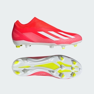 Chaussure de Foot Adidas X Crazyfast League Laceless Firm Ground Rouge Blanche Jaune Femme | XOI-81345259