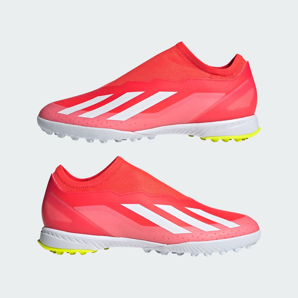 Chaussure de Foot Adidas X Crazyfast League Laceless Turf Rouge Blanche Jaune Femme | JVF-15109899