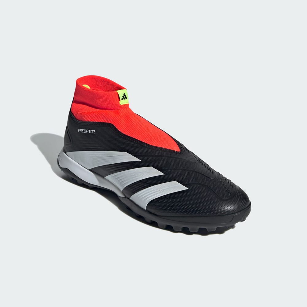 Chaussure de Foot Adidas Predator 24 League Laceless Turf Noir Blanche Rouge Femme | WDW-57283422