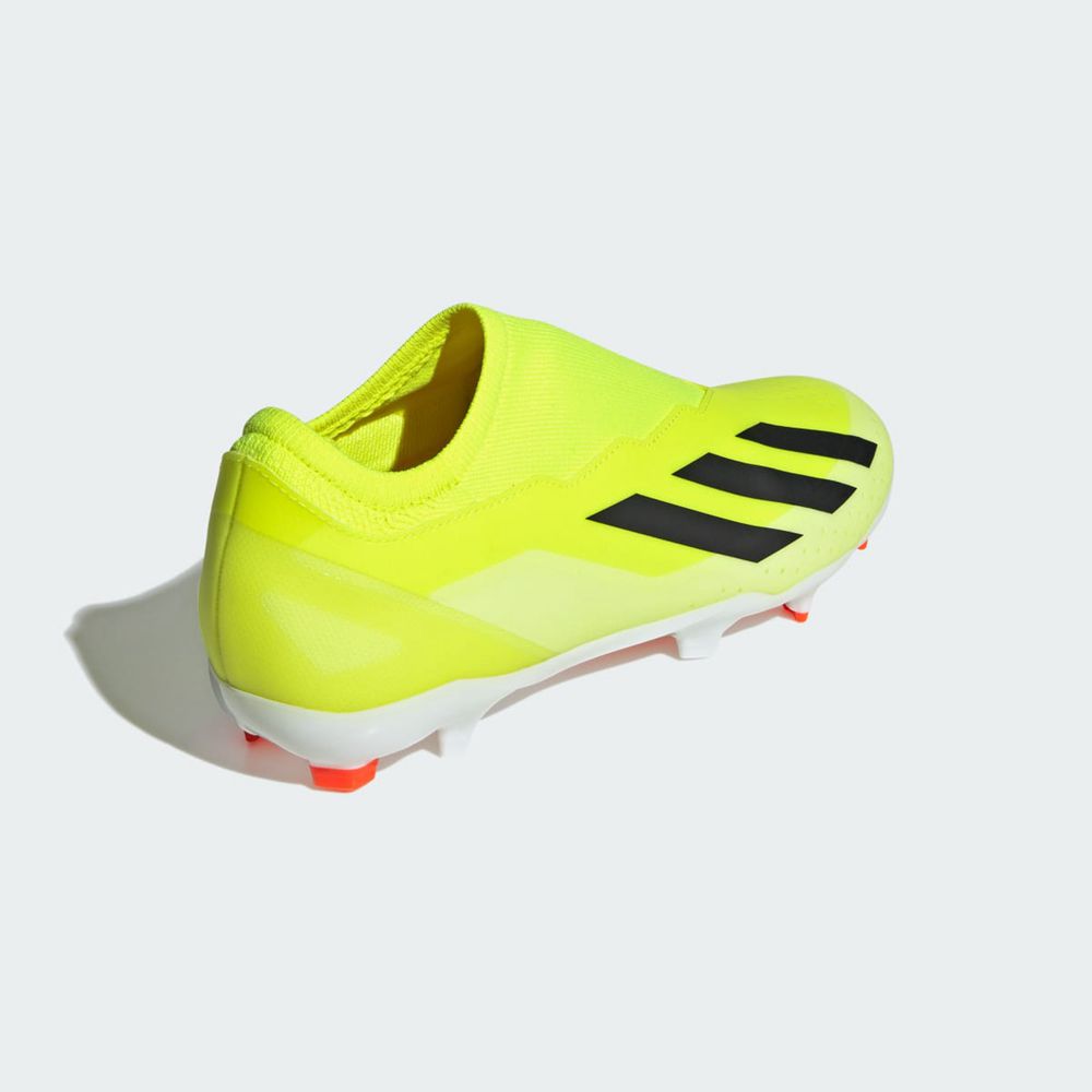 Chaussure de Foot Adidas X Crazyfast League Laceless Firm Ground Jaune Noir Blanche Femme | XWI-48368265