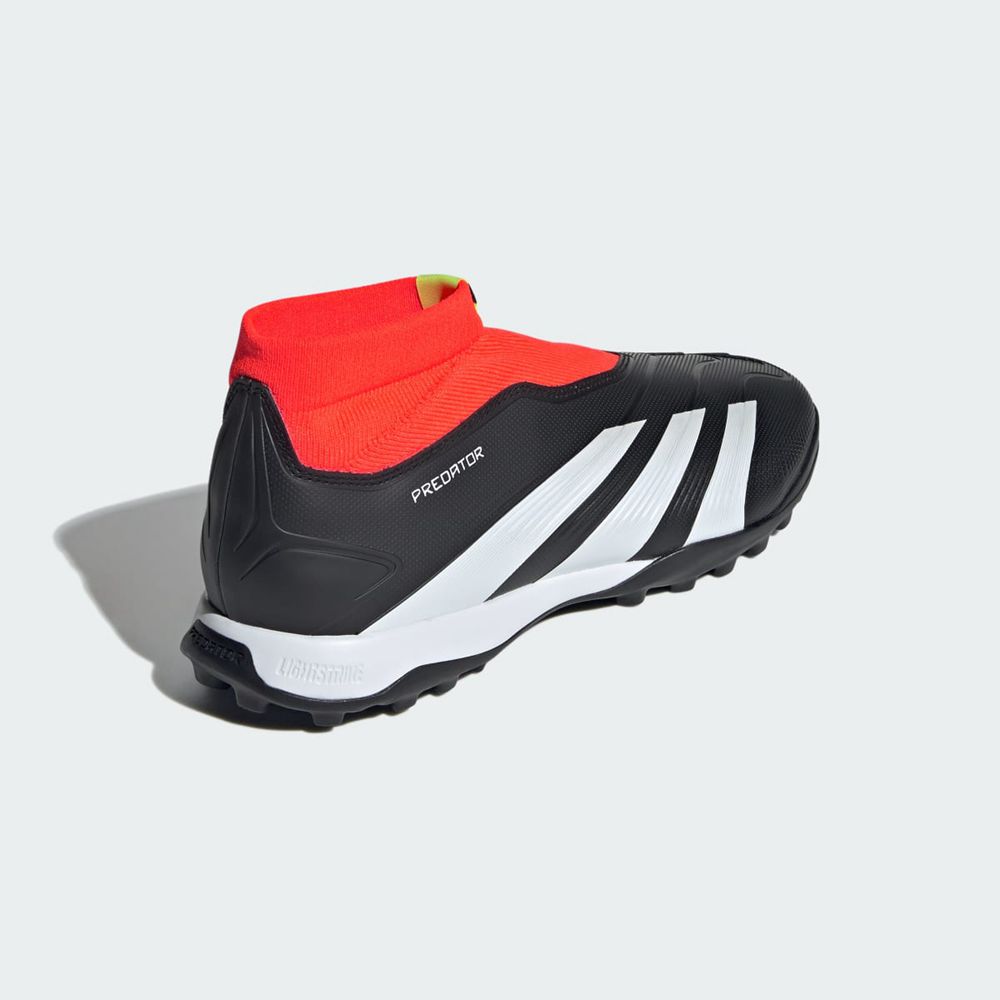 Chaussure de Foot Adidas Predator 24 League Laceless Turf Noir Blanche Rouge Femme | WDW-57283422