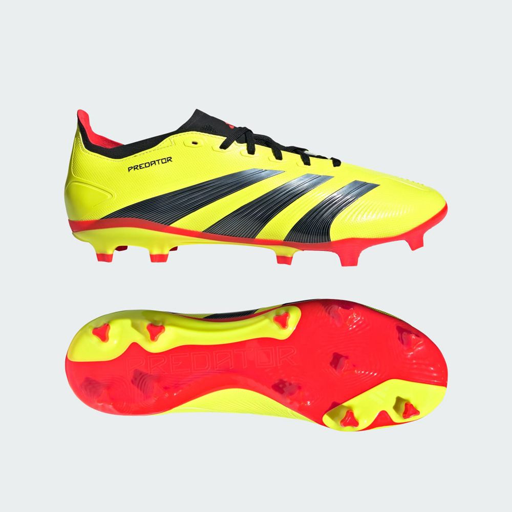 Chaussure de Foot Adidas Predator 24 League Low Firm Ground Jaune Noir Rouge Femme | TCT-97539851