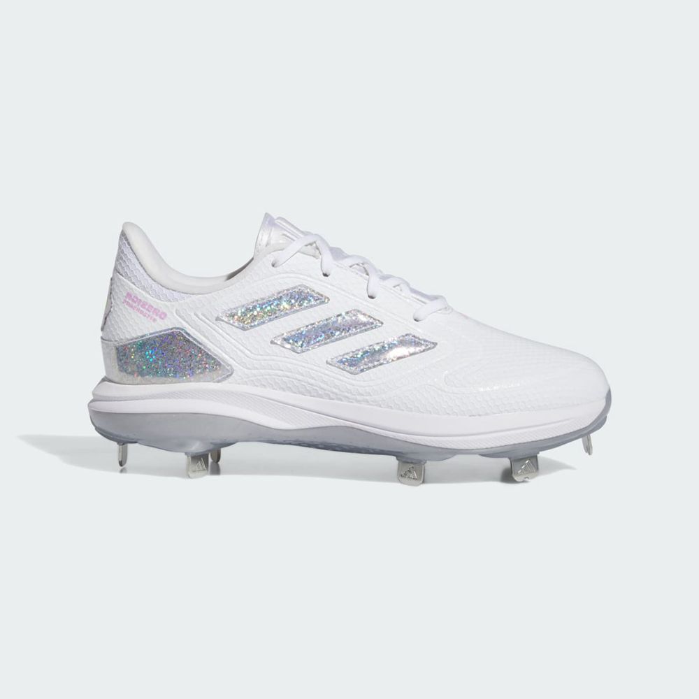 Chaussure de Foot Adidas Adizero Purehustle 3 Sis Bates Blanche Argent Jaune Femme | PYQ-75435885