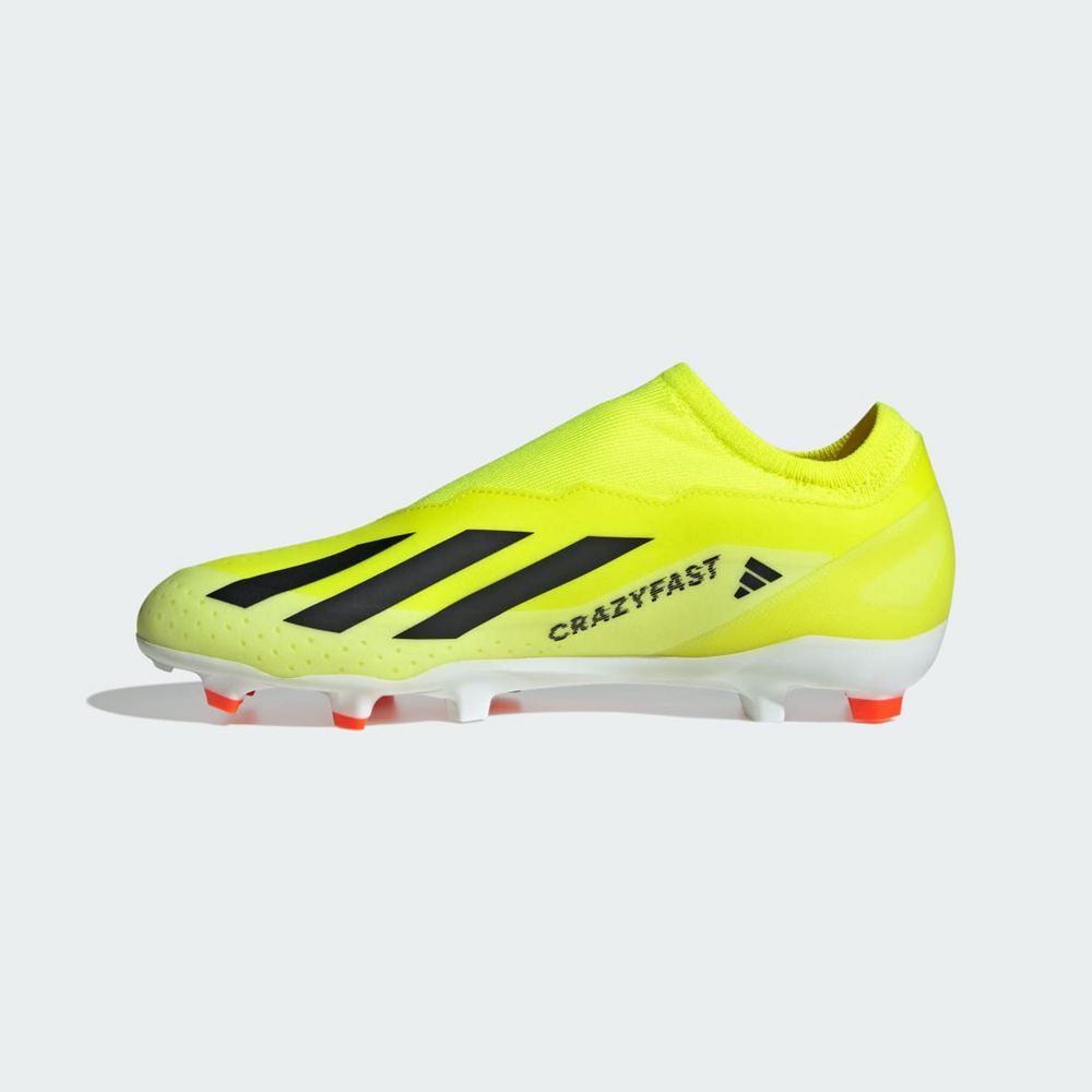 Chaussure de Foot Adidas X Crazyfast League Laceless Firm Ground Jaune Noir Blanche Femme | XWI-48368265