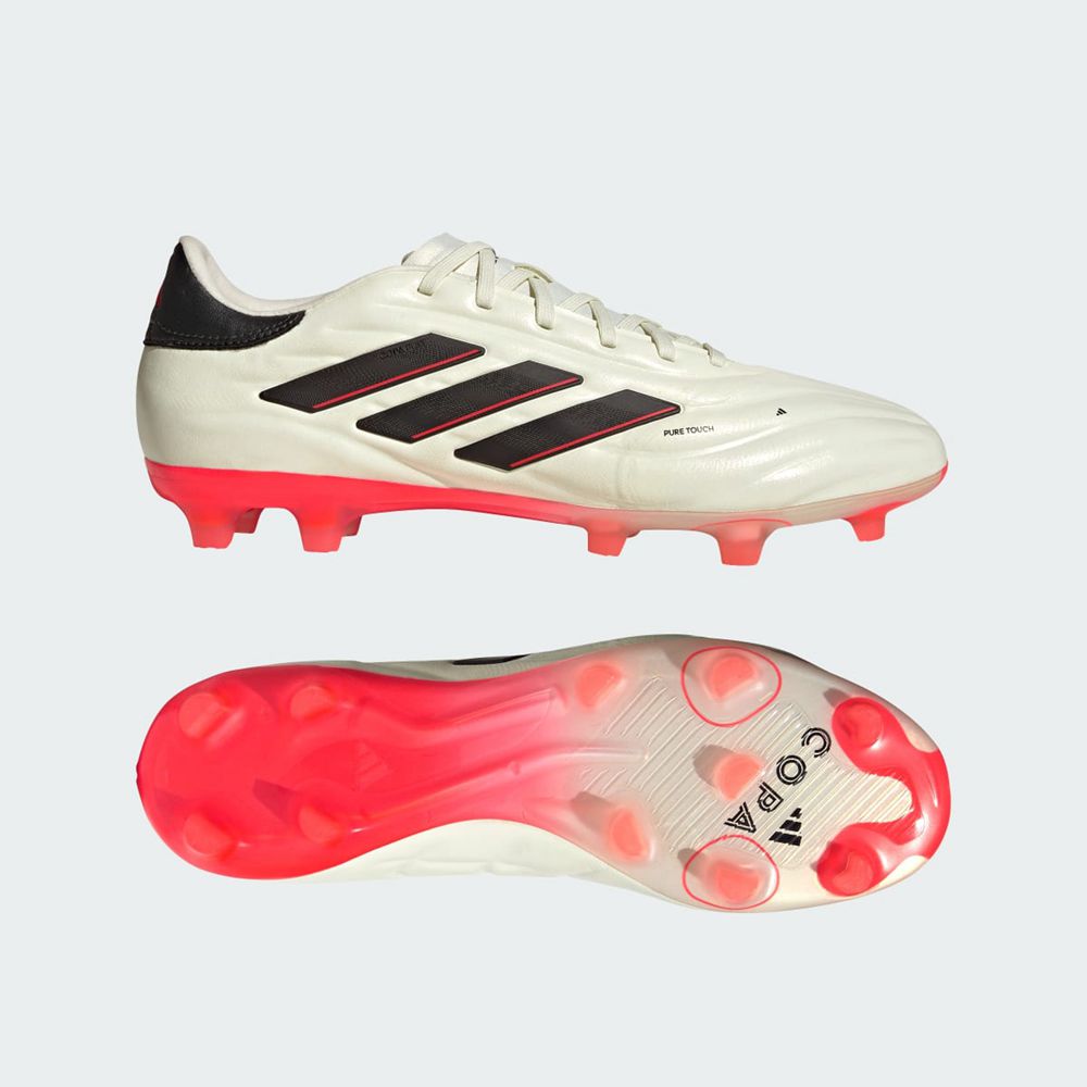 Chaussure de Foot Adidas Copa Pure II Pro Firm Ground Blanche Noir Rouge Femme | NVN-78163680