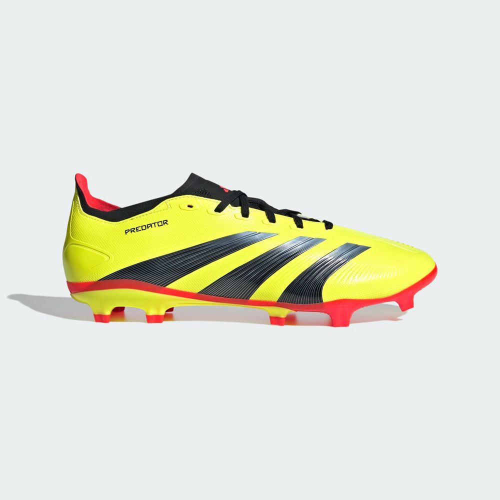 Chaussure de Foot Adidas Predator 24 League Low Firm Ground Jaune Noir Rouge Femme | TCT-97539851