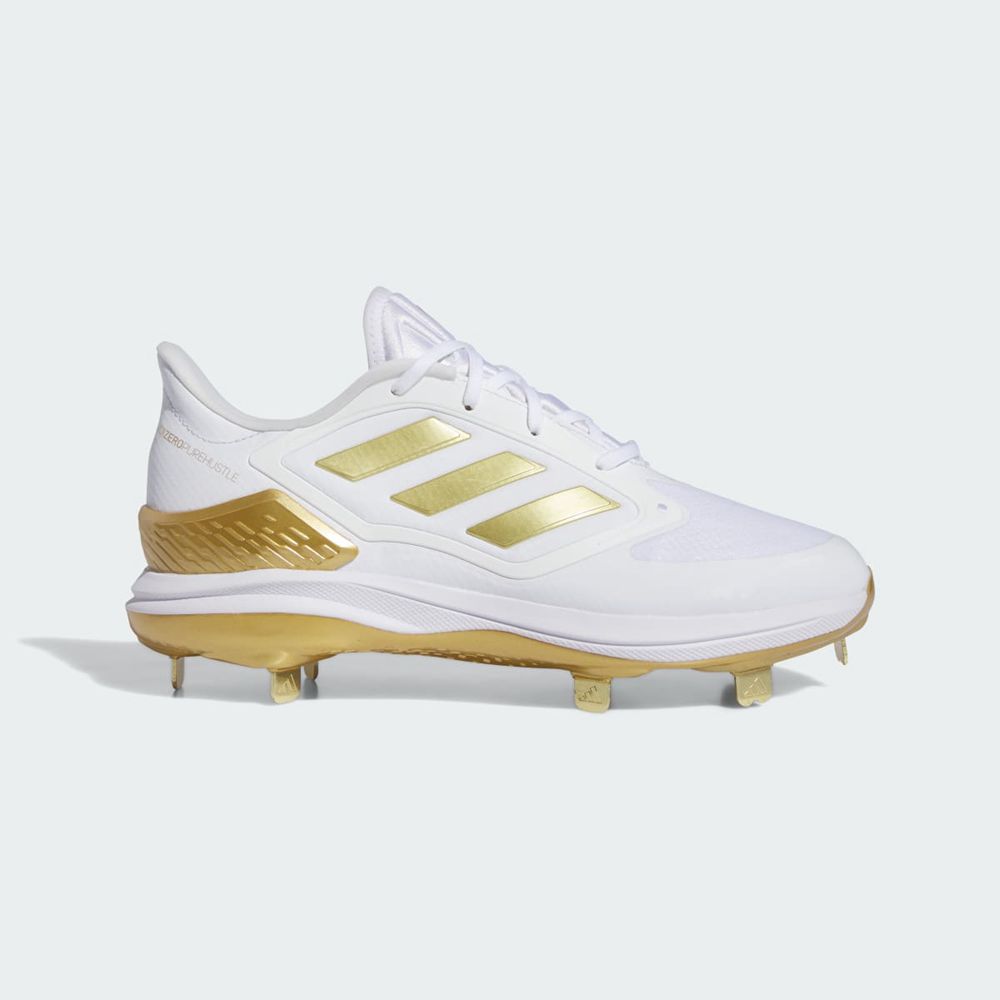 Chaussure de Foot Adidas Adizero Purehustle 3 Elite Blanche Doré Femme | CPA-66760754