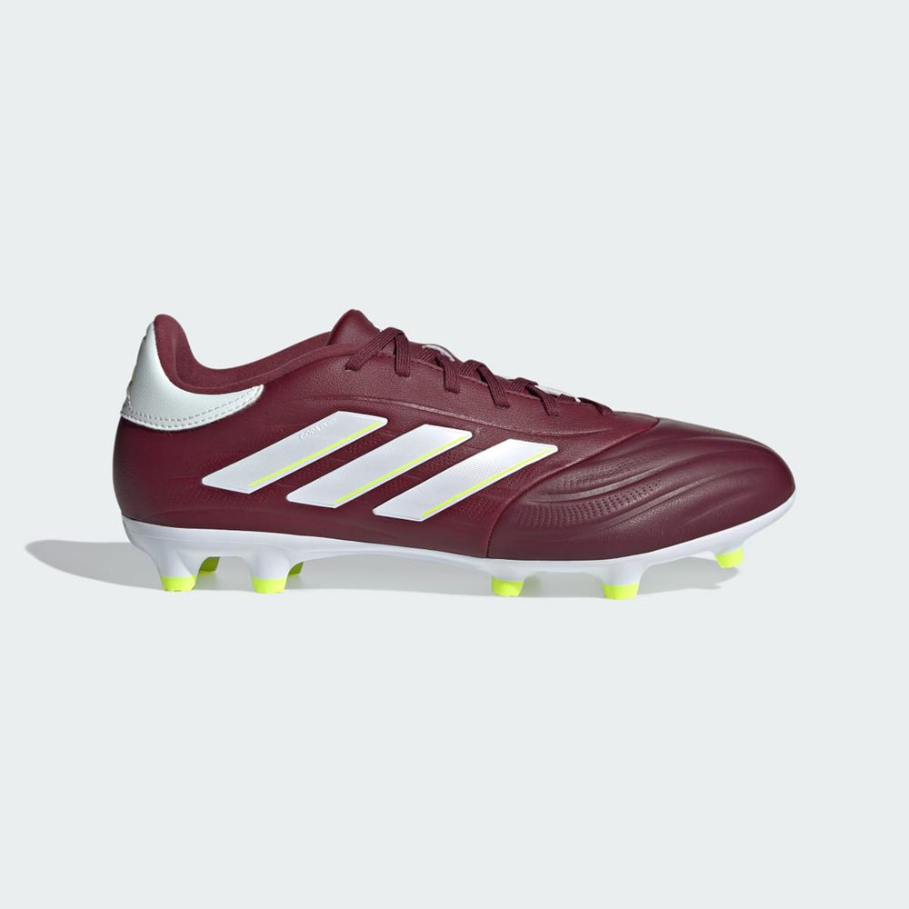 Chaussure de Foot Adidas Copa Pure II League Firm Ground Bordeaux Blanche Jaune Femme | LTZ-42718343