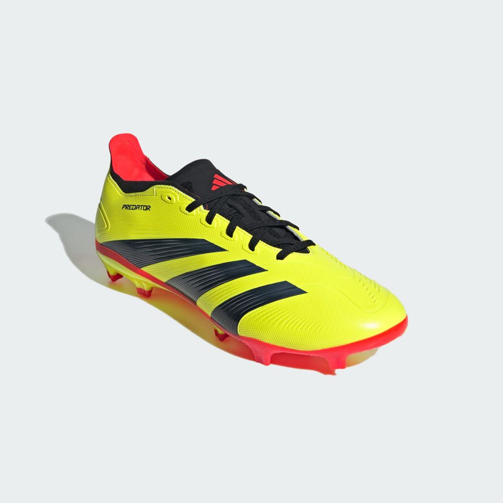 Chaussure de Foot Adidas Predator 24 League Low Firm Ground Jaune Noir Rouge Femme | TCT-97539851