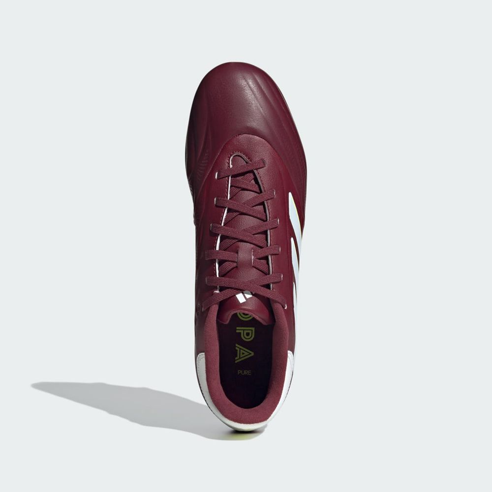 Chaussure de Foot Adidas Copa Pure II League Firm Ground Bordeaux Blanche Jaune Femme | LTZ-42718343