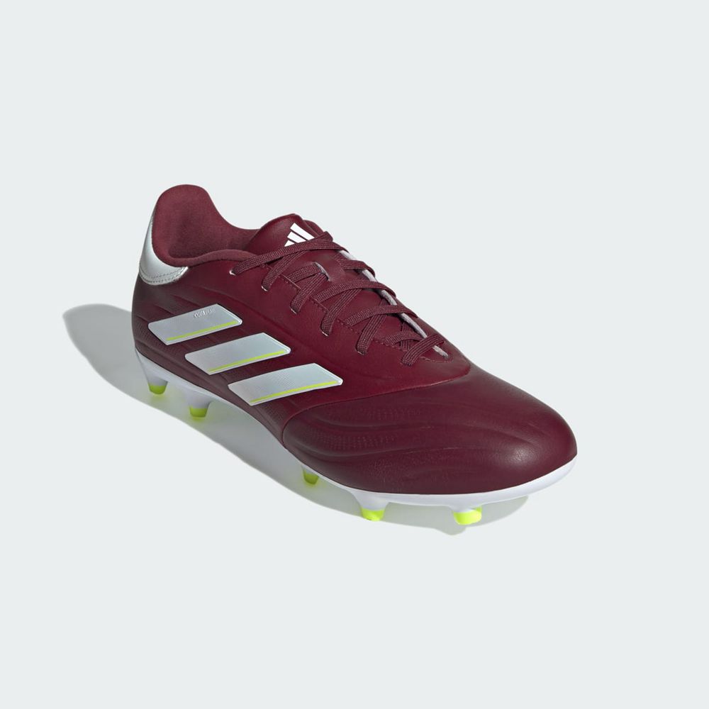 Chaussure de Foot Adidas Copa Pure II League Firm Ground Bordeaux Blanche Jaune Femme | LTZ-42718343