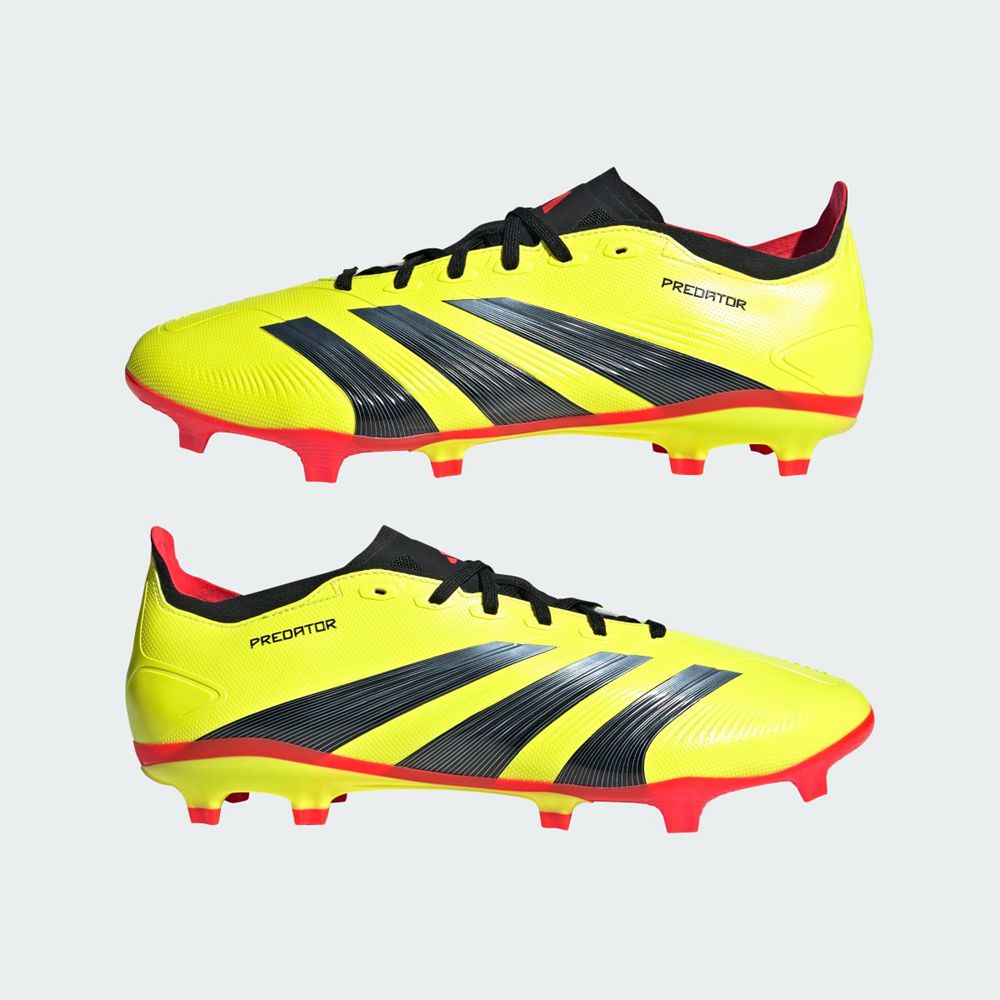 Chaussure de Foot Adidas Predator 24 League Low Firm Ground Jaune Noir Rouge Femme | TCT-97539851