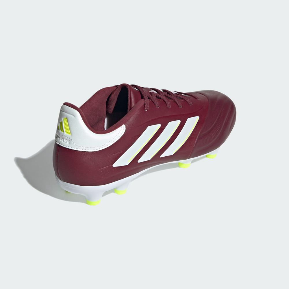 Chaussure de Foot Adidas Copa Pure II League Firm Ground Bordeaux Blanche Jaune Femme | LTZ-42718343