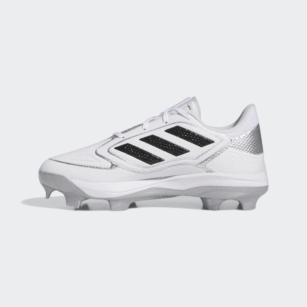 Chaussure de Foot Adidas Adizero Purehustle 3 TPU Blanche Noir Argent Femme | BER-73811549