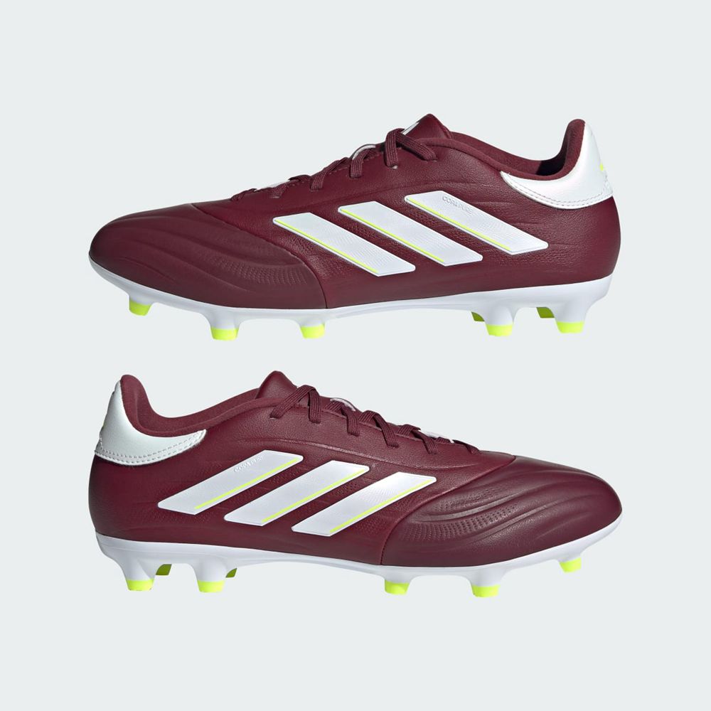 Chaussure de Foot Adidas Copa Pure II League Firm Ground Bordeaux Blanche Jaune Femme | LTZ-42718343