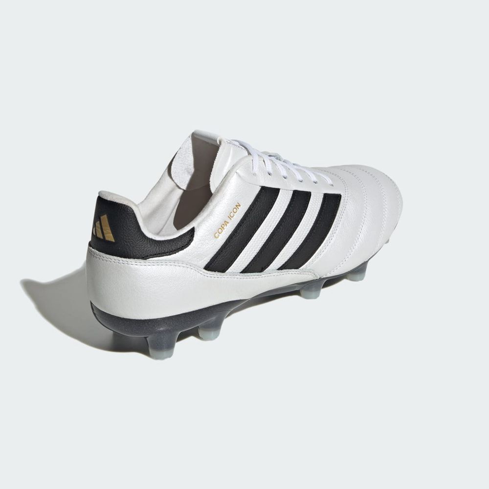 Chaussure de Foot Adidas Copa Icon Firm Ground Blanche Noir Doré Femme | PBU-90081343