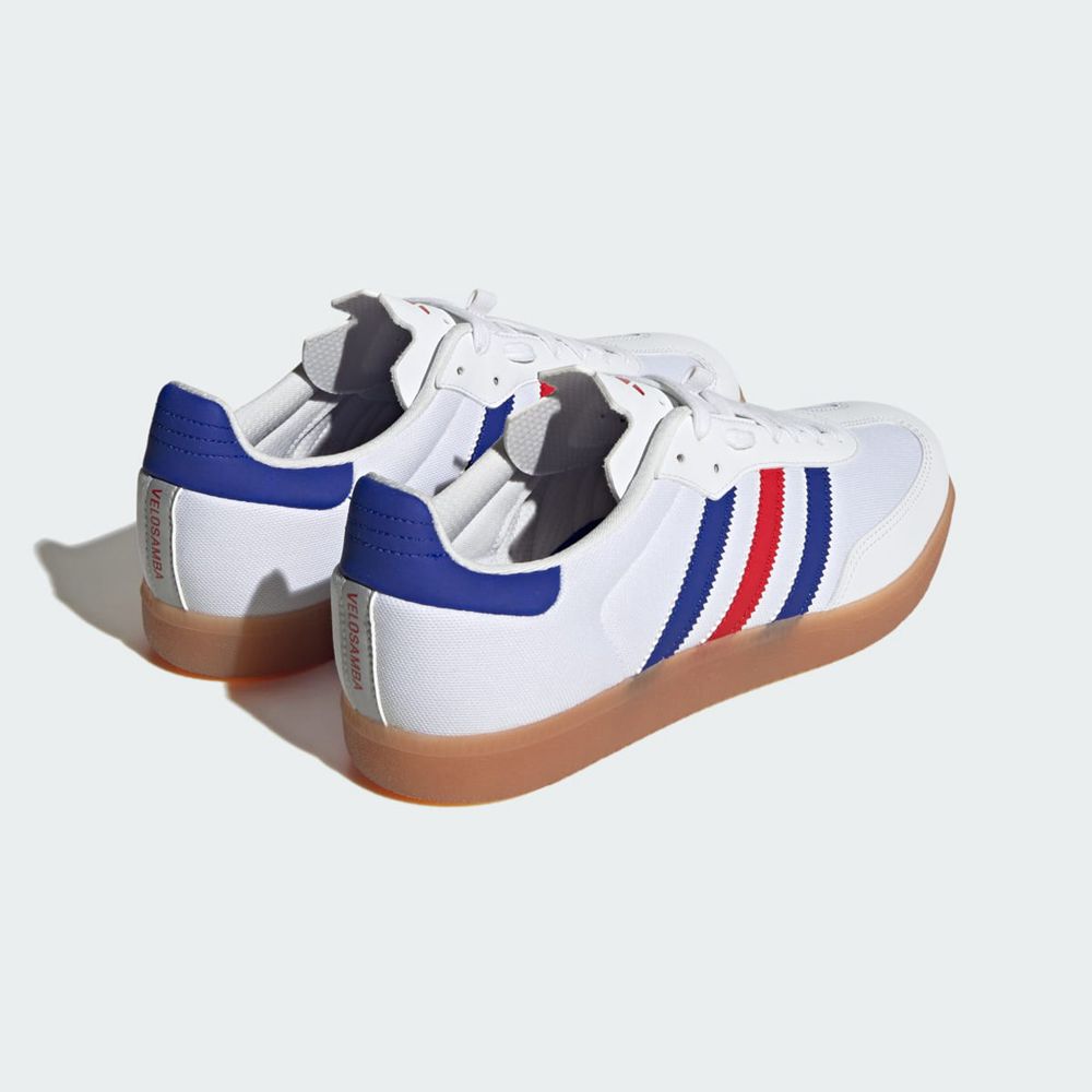 Chaussures Cyclisme Adidas The Velosamba Made With Nature Blanche Bleu Rouge Femme | EGL-36084815