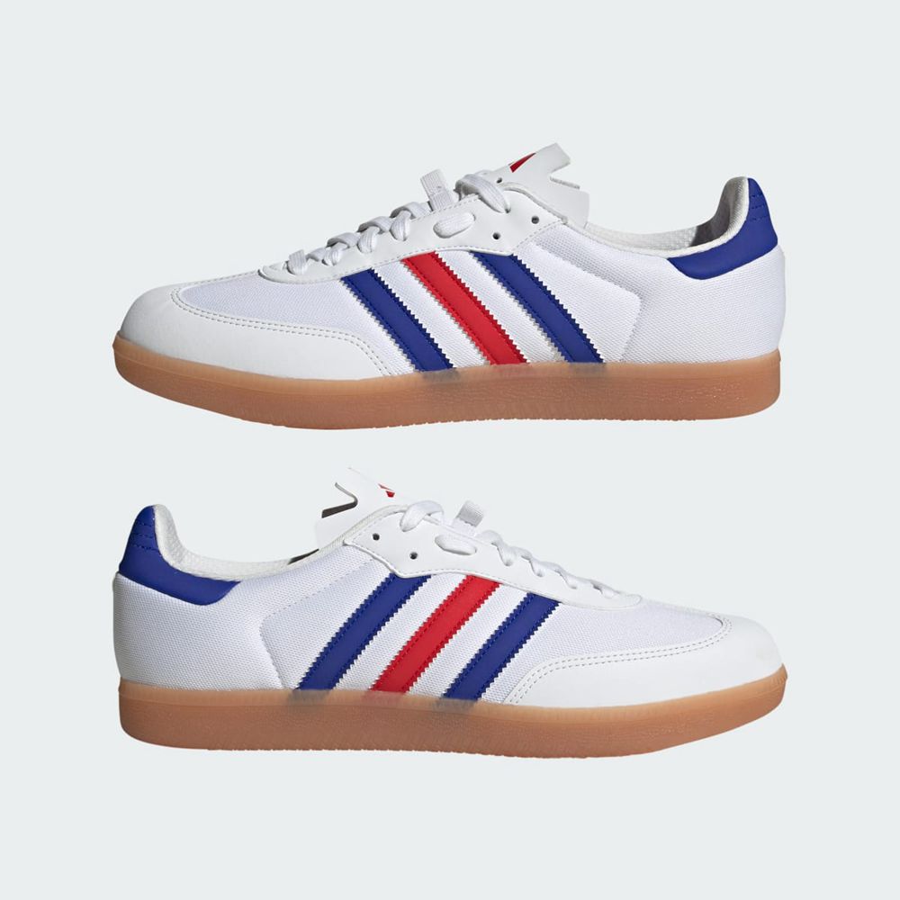 Chaussures Cyclisme Adidas The Velosamba Made With Nature Blanche Bleu Rouge Femme | EGL-36084815