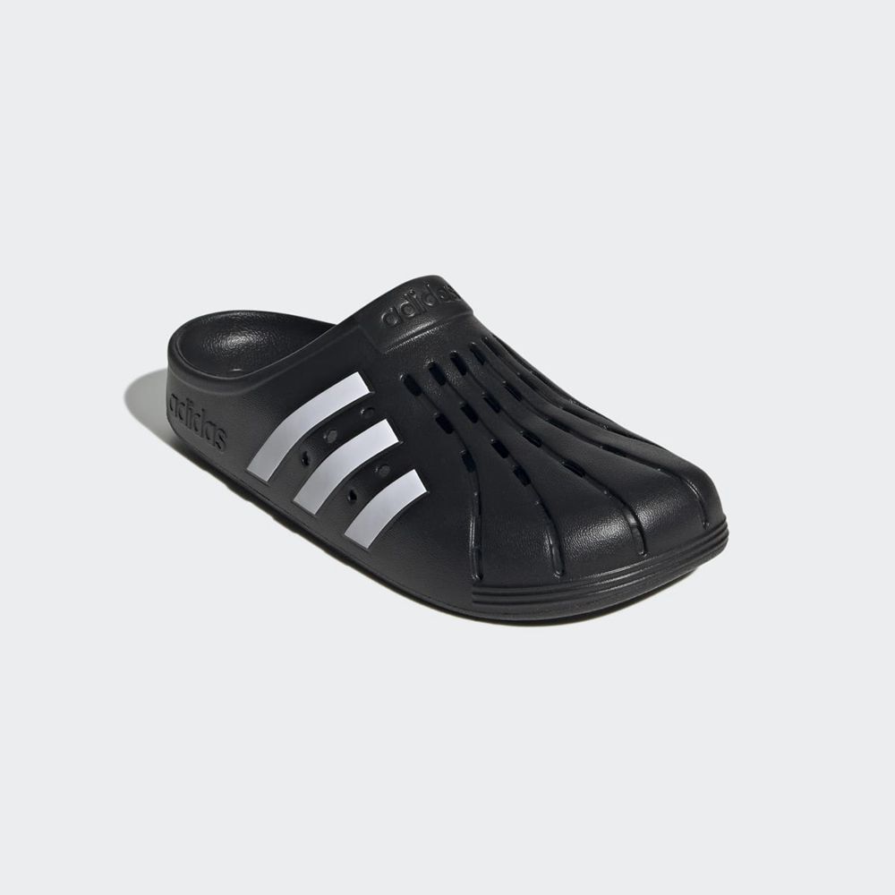 Sabot Adidas Adilette Noir Blanche Femme | JGA-95508357