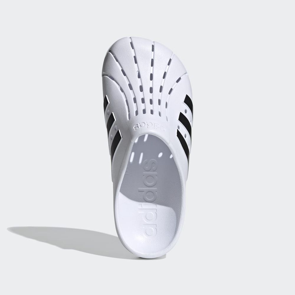 Sabot Adidas Adilette Blanche Noir Femme | MBB-75257097