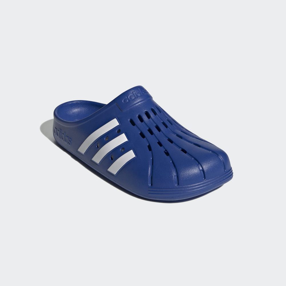 Sabot Adidas Adilette Bleu Blanche Femme | FCC-59337574