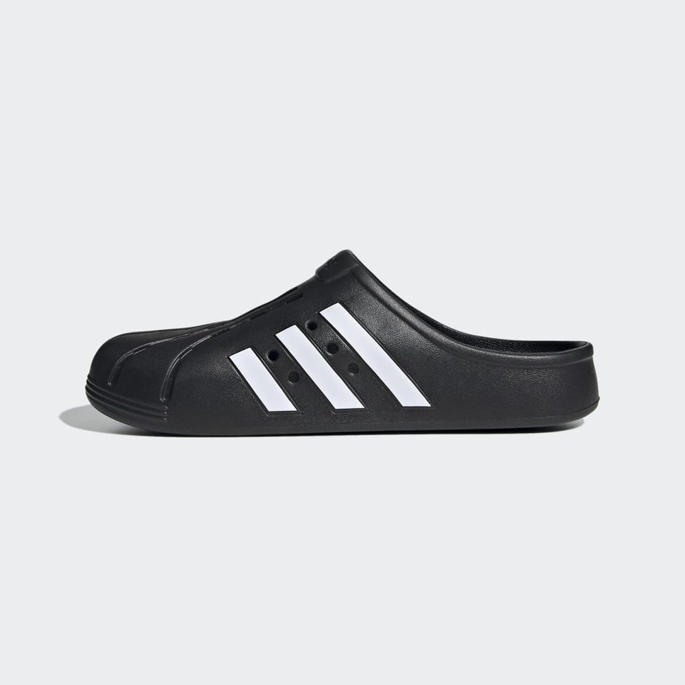 Sabot Adidas Adilette Noir Blanche Femme | JGA-95508357