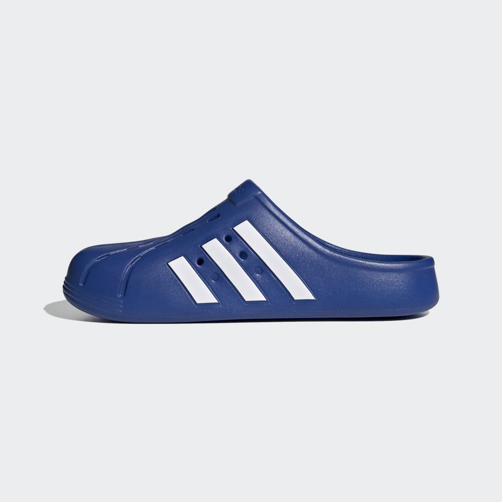 Sabot Adidas Adilette Bleu Blanche Femme | FCC-59337574