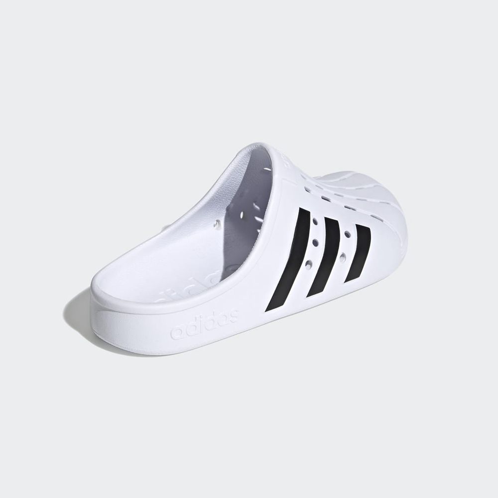 Sabot Adidas Adilette Blanche Noir Femme | MBB-75257097