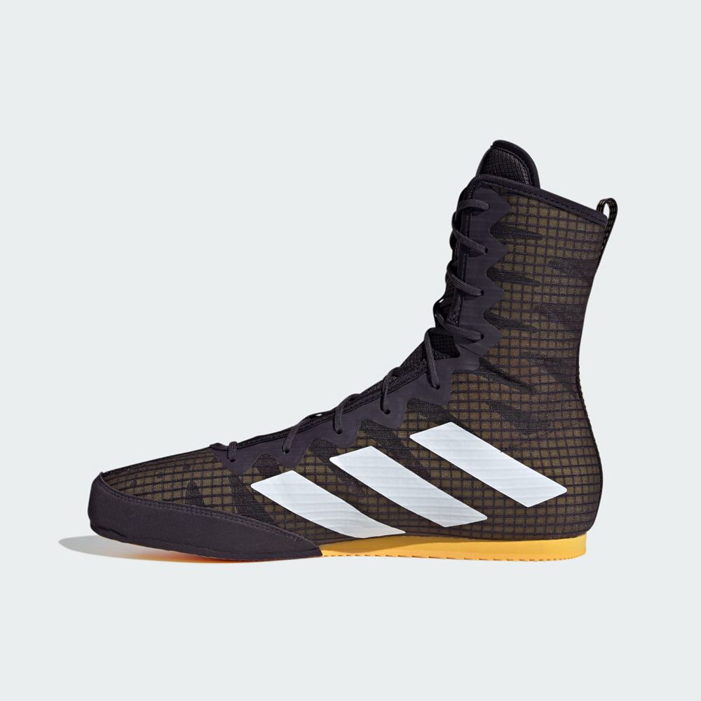 Chaussures De Boxe Adidas Box Hog 4 Noir Blanche Jaune Femme | KSY-30697275