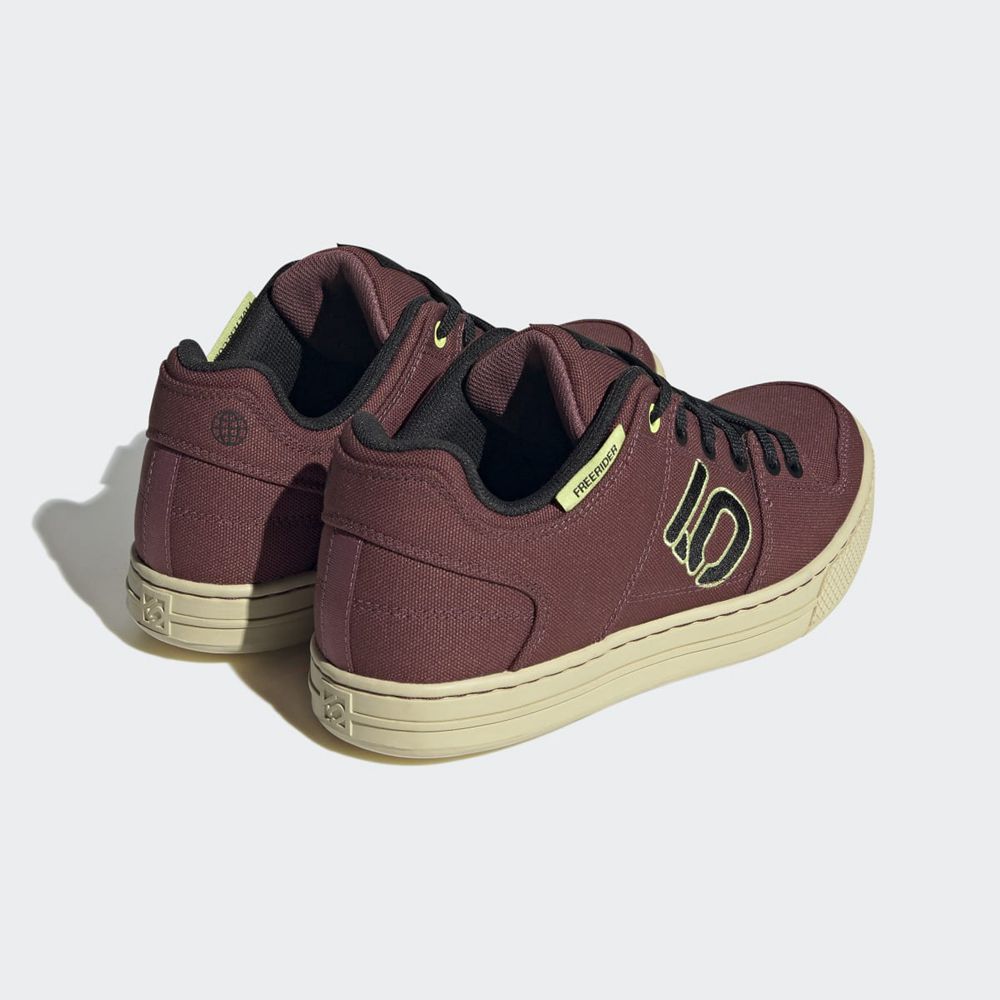 Chaussures De Vélo Adidas Five Ten Freerider Canvas Bordeaux Noir Vert Femme | EYU-13281703