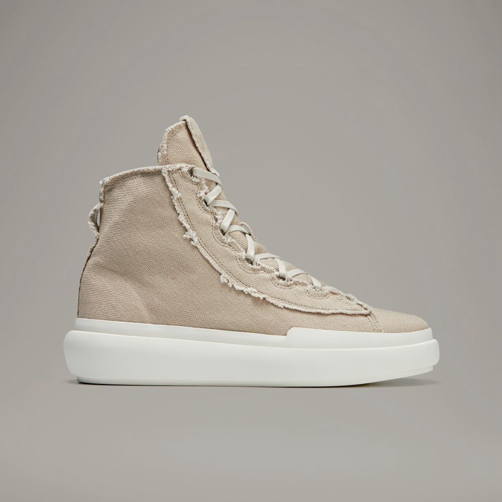 Chaussure Basket Adidas Y-3 Nizza High Beige Blanche Femme | LXZ-56637890