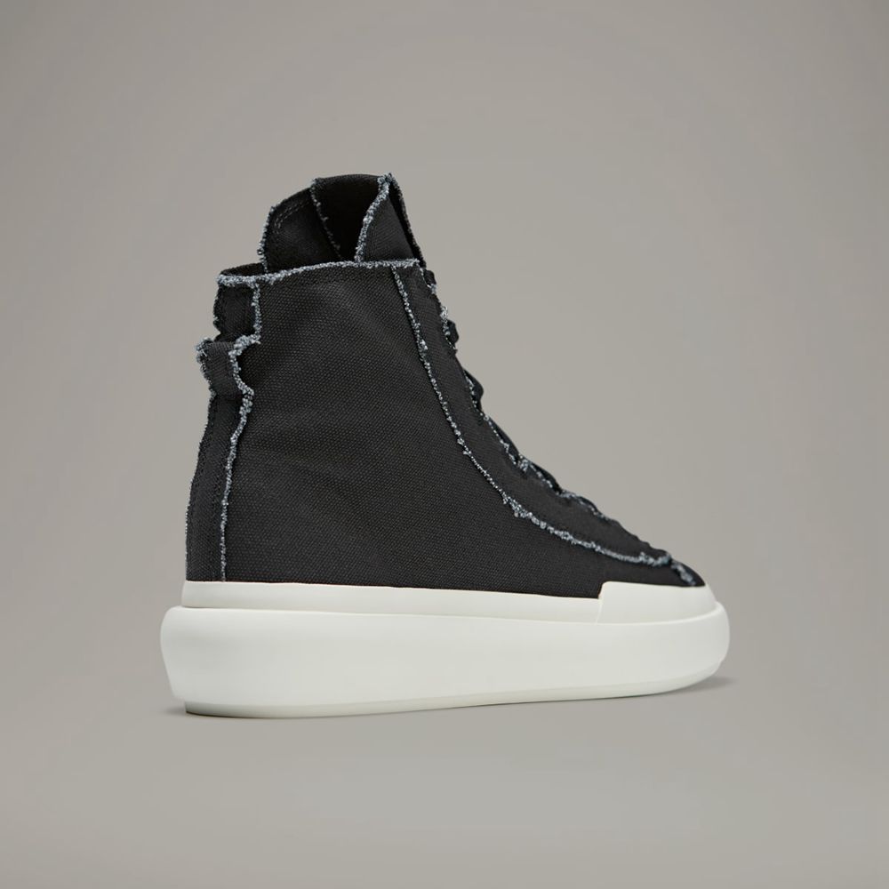 Chaussure Basket Adidas Y-3 Nizza High Noir Blanche Femme | XJL-53027113