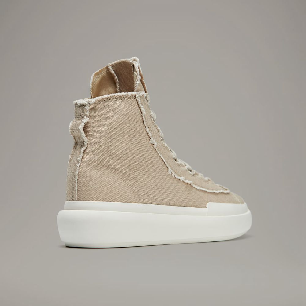 Chaussure Basket Adidas Y-3 Nizza High Beige Blanche Femme | LXZ-56637890