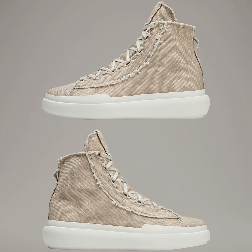 Chaussure Basket Adidas Y-3 Nizza High Beige Blanche Femme | LXZ-56637890