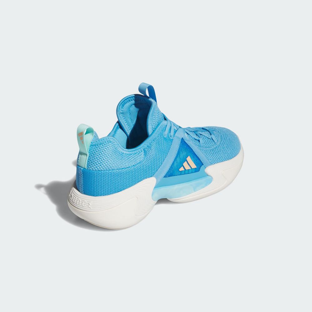 Chaussure Basket Adidas Exhibit Select Mid Bleu Rose Blanche Femme | YGE-62619033