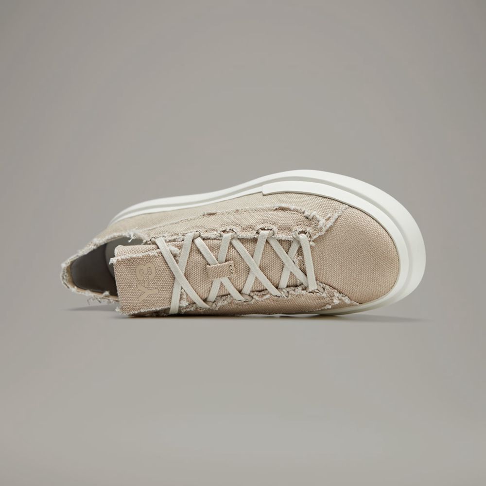 Chaussure Basket Adidas Y-3 Nizza Low Beige Blanche Femme | IQY-60742138