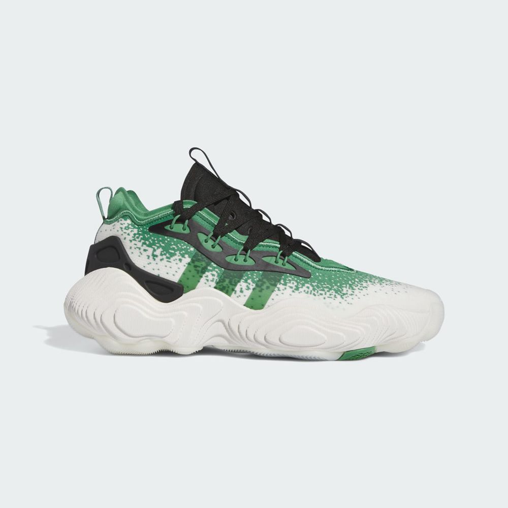 Chaussure Basket Adidas Trae Young 3 Blanche Vert Noir Femme | XZM-74796968