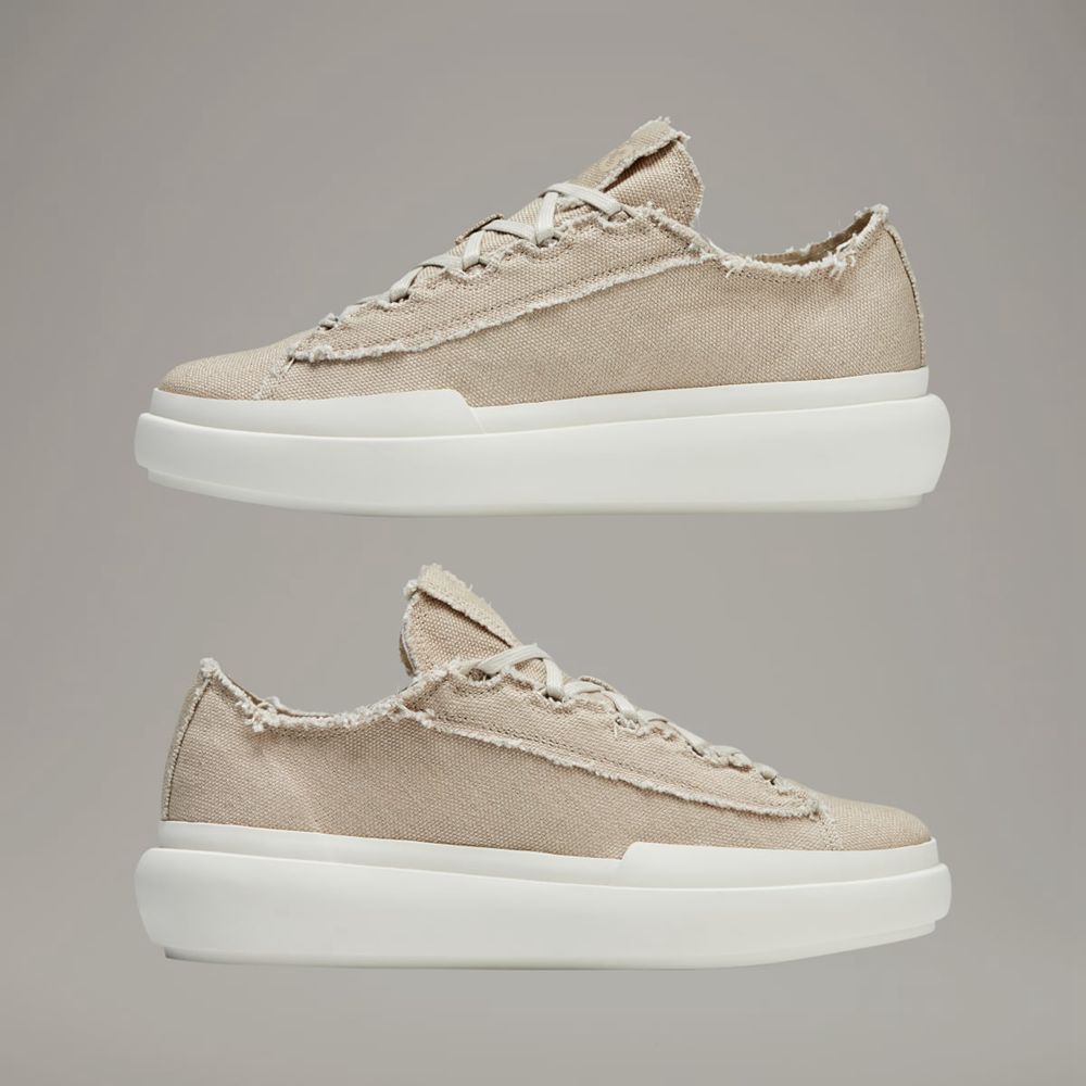 Chaussure Basket Adidas Y-3 Nizza Low Beige Blanche Femme | IQY-60742138