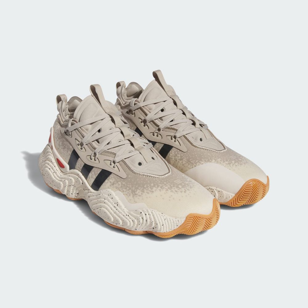 Chaussure Basket Adidas Trae Young 3 Beige Grise Blanche Femme | UYN-70507572