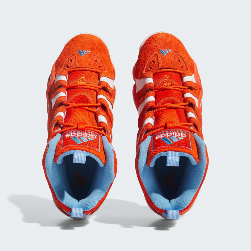 Chaussure Basket Adidas Crazy 8 Orange Blanche Bleu Femme | CCQ-26563504